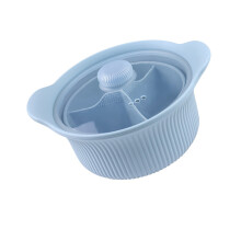 3 Compartments Microwave Pot Easy Clean Dishwasher-blue large
