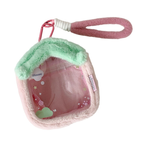 Student Pendant Doll Storage Bag Dimensional Cottage-Pink