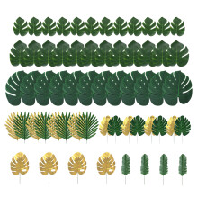 Low Maintenance Faux Exotic Palms Leaf-9 types 60 pieces
