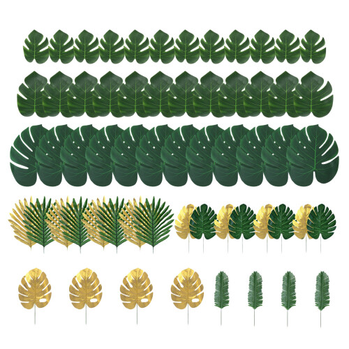 Low Maintenance Faux Exotic Palms Leaf-9 types 60 pieces