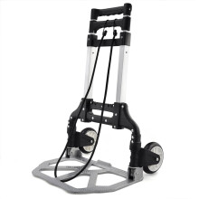 Folding Sack Truck, Lightweight Aluminium Trolley, Adjustable Handle, 75 kg Capacity