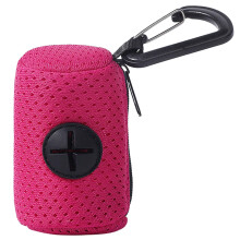 Dog Poop Pickup Bag Dispenser Universal Fit for Most Waste Bags Pet Outdoor Walking Rose Red Poop Bag Holder