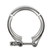 Braçadeira V-Band para Sistema de Escape em Aço Inoxidável - Solução de Fixação para Peças Turbo - Resistente a Altas Temperaturas - Fácil