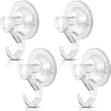 Waterproof Suction Cup Hooks, Reusable Suction Cup Hooks for Shower Wall No Tools Required Bathroom Kitchen Window Glass Door, Heavy Duty Suction Hook