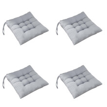 Square Patio Cushion for Outdoor Chairs, Polyester Fiber Fill Memory Foam Seat Pad, Durable Fabric with Tufted Design, Weather Resistant Construction,