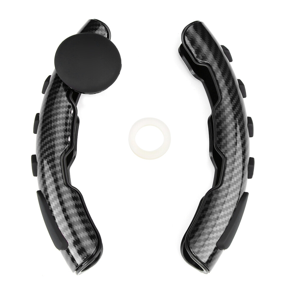 Non Slip Steering Wheel Cover Carbon Fiber Universal Fit Ergonomic Design Durable Sporty Aesthetic Easy To Install Heat Cold Resistant Renew And 9437117475345