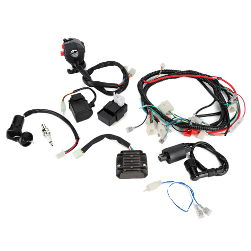 Stable And Excellent Performance Complete Wiring Harness Kit, Precision Testing For 200-300Cc Atv, Upgrade Multi-function Switch Ensures Seamless 1