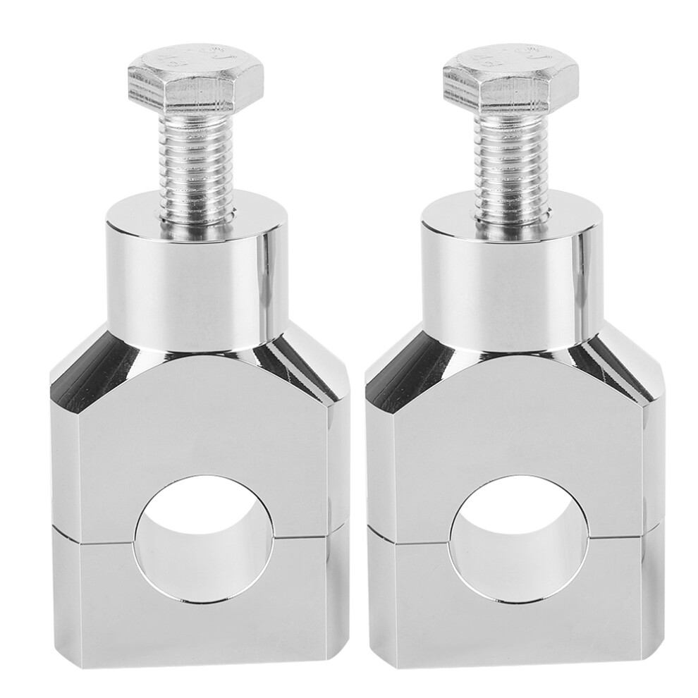 Billet Aluminum Handlebar Mount Clamps, Round Riser Inserts With Anodized Surface, Motorcycle Handlebar Risers For Adjustable Height And Comfortable 9482726455516