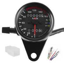 Indicator LED Light Gear Display Easy Install 12V Motorcycle LED Back Light Dual Odometer Display Odometer Speedometer Gauge Retro Style Lightweight