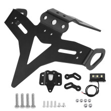 LED-skiltholder for Yamaha FZ-07, skjermdemonteringsbrakett med blinklysfester, slitesterk metallkonstruksjon, forbedrer formaliteten, enkel å bruke