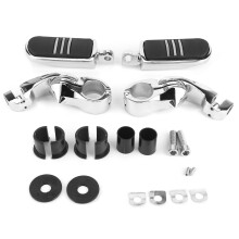 Kit di montaggio per pedane autostradali ad angolo regolabile con metallo resistente e placcatura cromata di alta qualità, gomma antiscivolo,