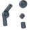Folding Hand Cart Push Rod Connection, Folding Cart Conversion Aid Replacement Parts Push Handle Joint 2