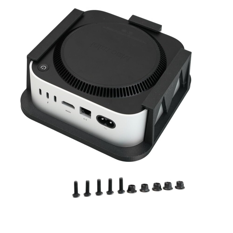 Under Desk Stand Mount For Mac Mini M4 M4 Pro Compatible Wall Bracket Monitor Rack Mount Quick Release Easy Install 9189345928529