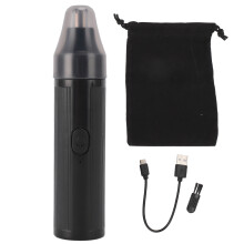 Travel Nose Hair Trimmer Rechargeable Painless Dual Edge Blade with High Torque Motor for Men and Women Removable Head USB Fast Charging