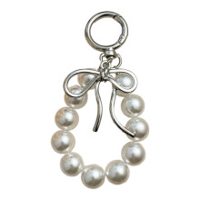 Fashion jewelry, Handmade beaded keychain with bow, Keychain, Phone charm, Bag charm, Keychain pendant