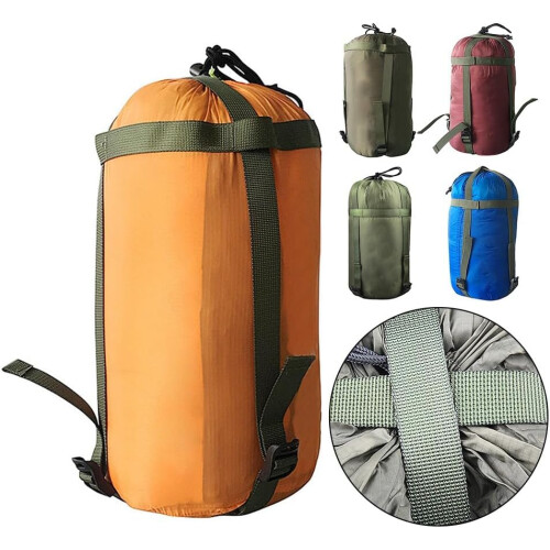 Drawstring Storage Bag For Sleeping Bags Nylon Fast And Convenient Compression Sack Red 1