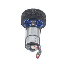 XBAOFU 1pc 37mm Diameter DC Gear Motor With Encoder, 12V/24V, JGB37520, 60RPM, Wheel Kit for DIY