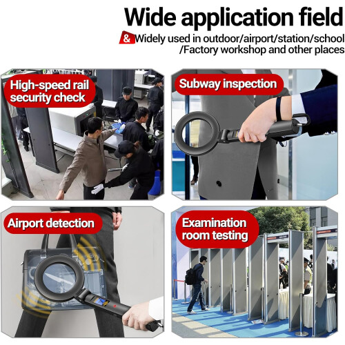 Sensitivity Scanner Portable Security Scanner Handheld Metal Detector With Vibration Alerts Low Power Consumption 2