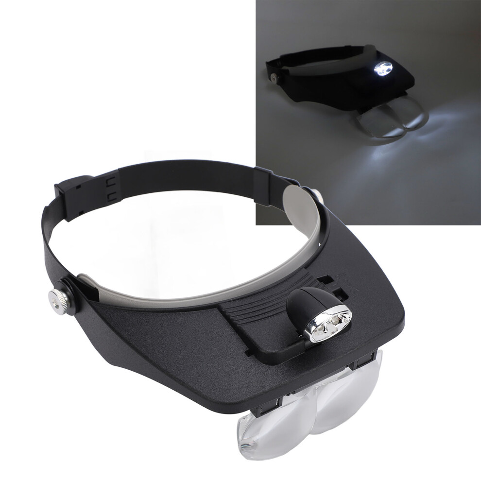 Stirnband-Led-Lupe 1,2-Fach, 1,8-Fach, 2,5-Fach, 7406045724131