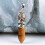 Mode Quartz Crystal Point Gemstone Pendant Necklace Stone GiftLight Green 4