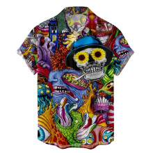 NonIron Shirts Men's Hawaiian Shirt Men's Black Shirt Men's Summer Shirt Men's Short Sleeve 4XL Shirt Men's Summer Shirt Suits Yellow M