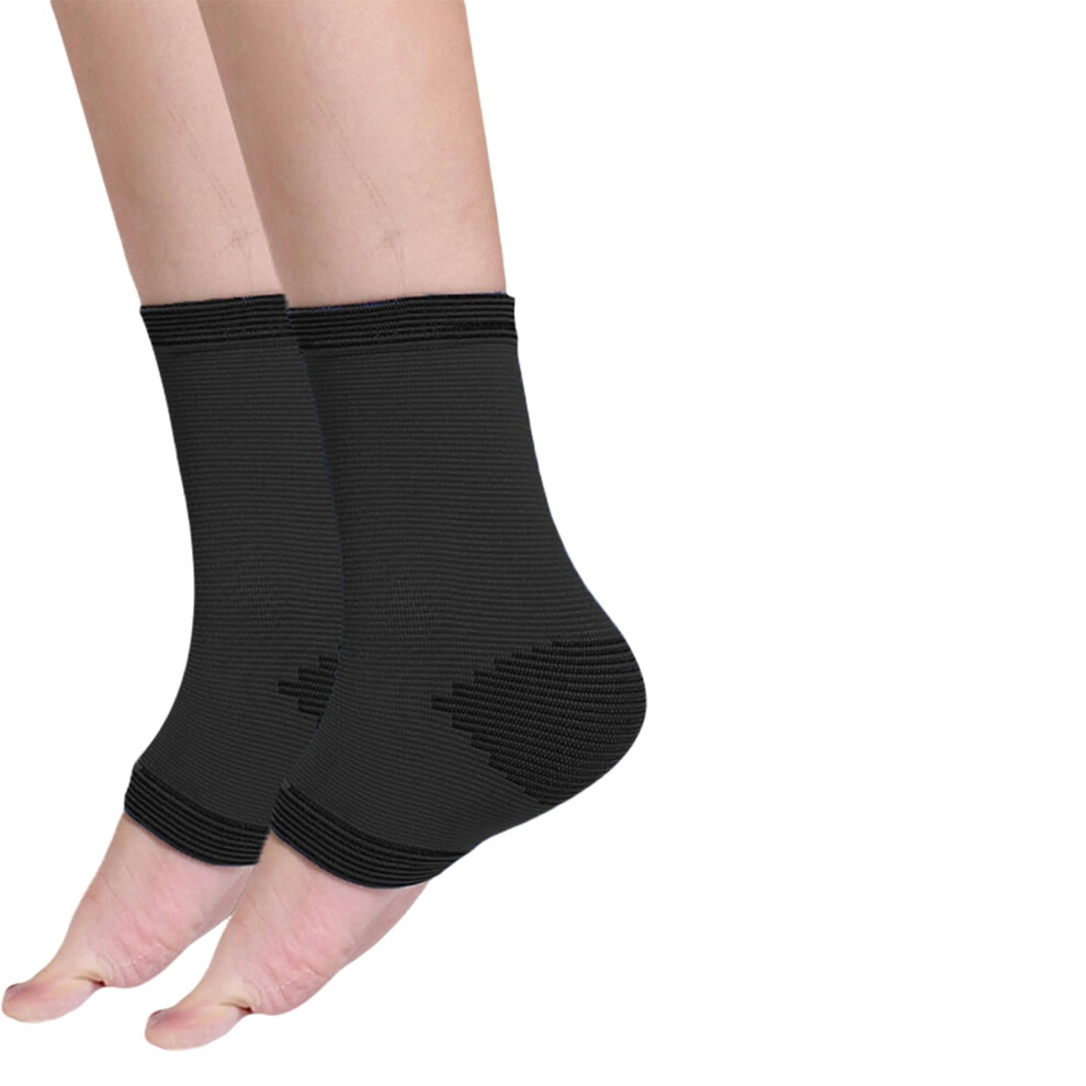 Black Ankle Brace Compression Sock For Kids Sports Football Basketball Gymnastics Foot Sleeve Youth Ankle Support