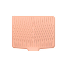 Silicone Draining Mats with Slope Design for Quickly Water-Pink