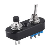 Interruptor de palanca de 2 posiciones SPST ON/OFF, tamaño compacto, aleación de aluminio CNC, resistente a la intemperie, universal, para manillar
