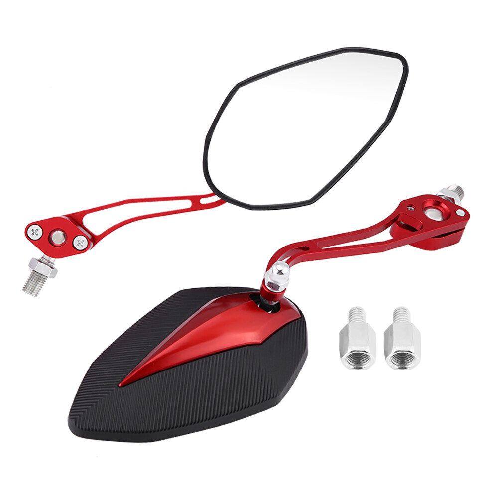 Rearview Mirror For Motorbike Scooter, Universal Adjustable Aluminum Alloy Mirrors With Ultra Clear Vision And 360 Degrees Rotary Design, Durable 9358999007908