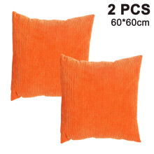 Soft Solid Color, Silky To The Touch Corduroy Decorative Throw Pillow Covers, 18x18 Inch, Fade And Shrink Resistant Fabric, Easy Care Machine Washable