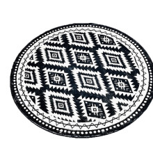 Boho strandtæppe, multifunktionel med vandabsorberende mandala-printdesign, hurtigttørrende solskærm til stue, soveværelse, picnic (diameter)