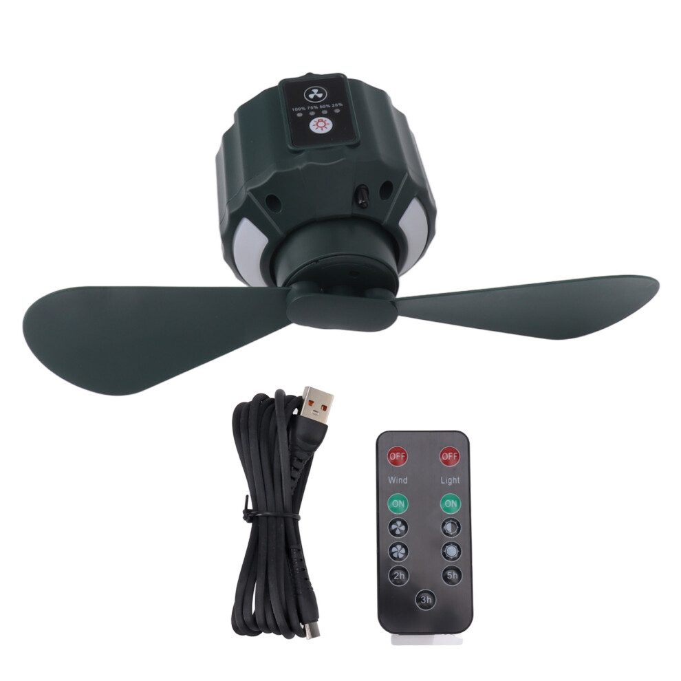 Speed Level Settings Quiet And Energy Saving Remote Control Operation Hanging Lantern Fan With Power Bank Function For Rechargeable Tent Light Fan 9175034329227