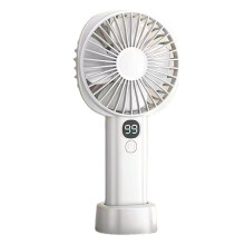 Portable Fan Mini Handheld Fan USB Rechargeable Adjustable Wind Speed Long Battery Life Ultra Quiet Compact Size Personal Fan 5 Speeds Versatile