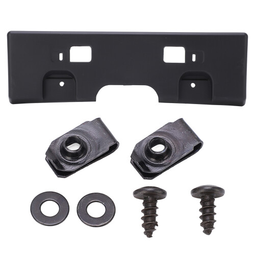 Premium Components Quality Tested For Reliable Performance, Durable Plastic Black Textured Finish Front License Plate Frame Bracket, Front License