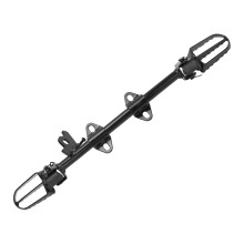 Staffa di montaggio per pedane per pit bike, staffa per pedane moto in lega d'acciaio con rivestimento in vernice nera resistente all'ossidazione e