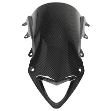 3K koolstofvezel voorruit voor BMW S1000RR 2010-2014, glanzende keperstof met UV-beschermende coating, perfecte pasvorm, beschermend en uniek design.