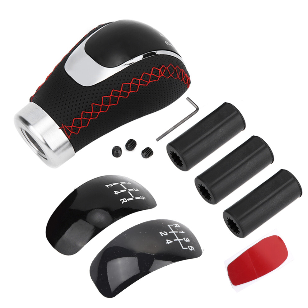 Comfy Driving Gear Shift Knob With Pu Leather And Aluminum Core, Manual Shifter Head Dur Smooth Shifting Classic Style Modern Interior Uni Fit Easy 9190834417608