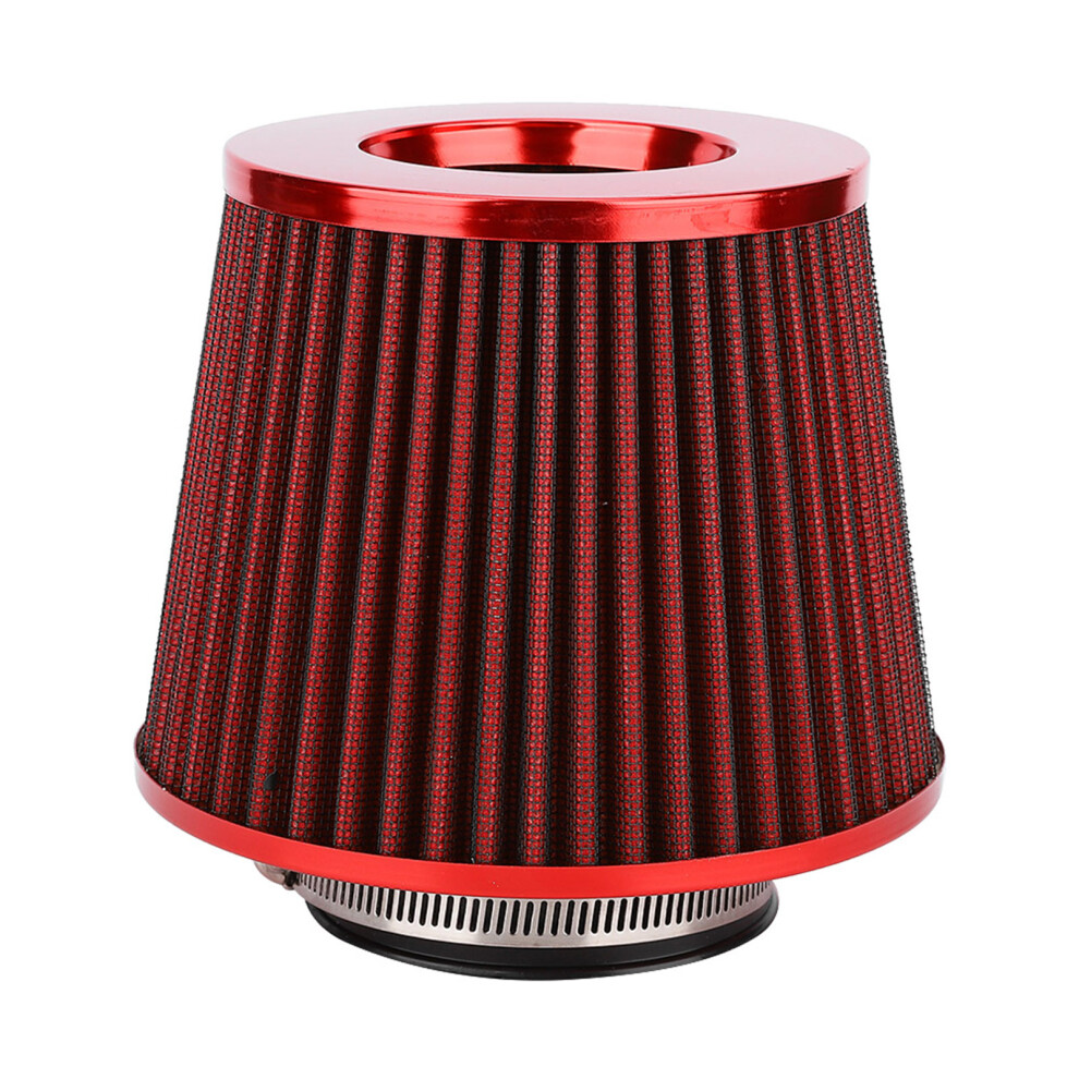 High Flow Air Filter Cold Air Intake Universal Clamp-On Reusable Washable Engine Protection Double Filtration Efficiency Performance Upgrade 9482828272936