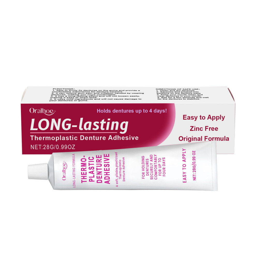 (28g) ORALHOE Denture Fixing Adhesive Improves comfort and protects gums thermoplastic denture adhesive