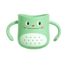 Kids Toothbrush Cup, Dinosaur Toothbrush Cup, Double Handle, Green 1Pack