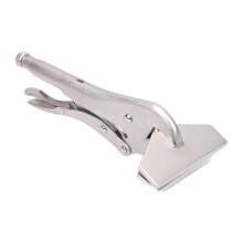 Locking Flat Nose Pliers Carbon Steel, Adjustable Screw Mechanism, Ergonomic Handle, Tool Plate Metal Sheet Clamps