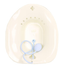 Seat Bath for Toilet Seat, Seat Bath for Hemorrhoids, Perineum Bath, Blue Yellow1 39.7x36.7cm