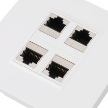 Cat 6 Ethernet-Wandplatte, 4-Port-Buchse auf