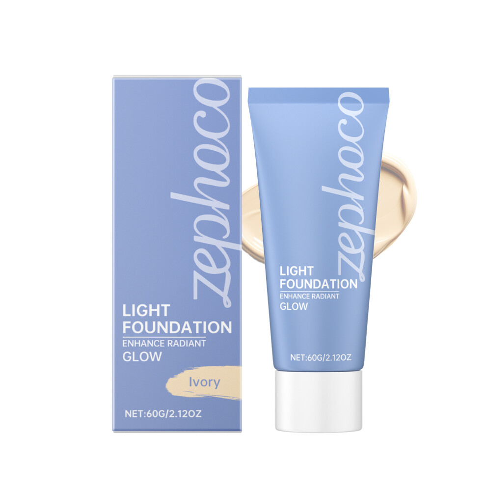 Ivory/White (60G) Zephoco Long-Lasting Concealer Foundation Moisturizing Clear Natural Concealer Matte Foundation