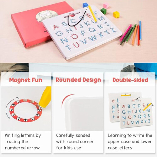 AlphabetTracking Board – MagnetTracking – Alphabet Board (Uppercase  Lowercase) 1