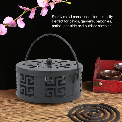 Metal Mosquito Coil Holder with Zigzag Pattern, Portable Iron Design 2