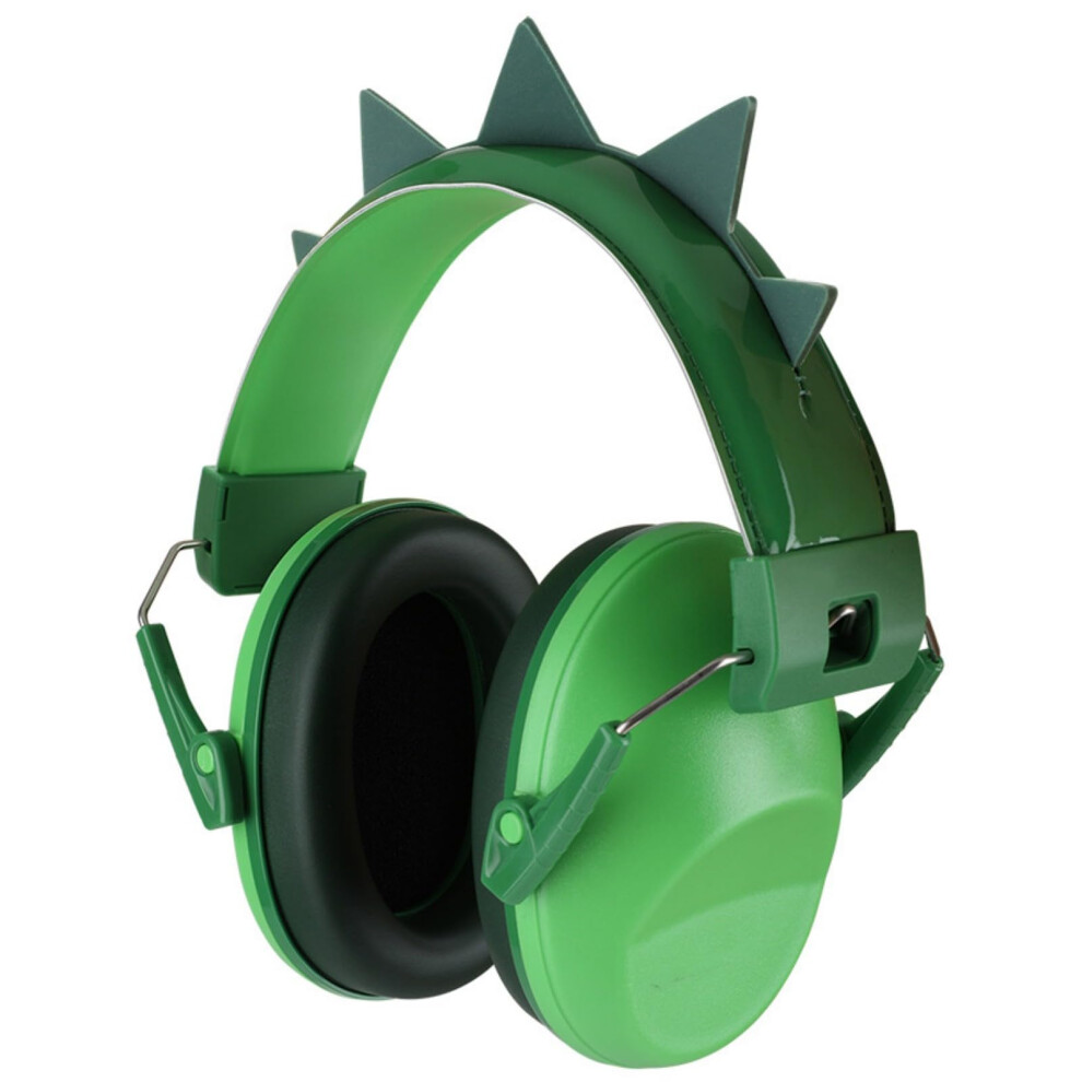 Noise Reduction Earmuffs For Kids Toddler Teens Adjustable Headband Dinosaur Hearing Protectors Lightweight Unisex Kids Green