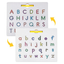 Magnetic Alphabet Drawing Board, Double Sided Practice Board for Letters and Numbers with Magnetic Pen