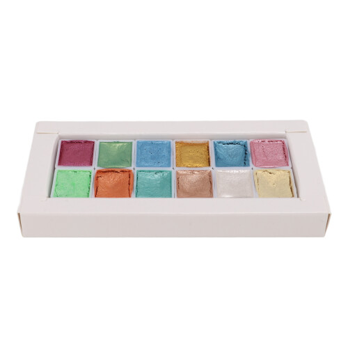 Glitter Aquarellfarbe Feste Verpackung Metall 2