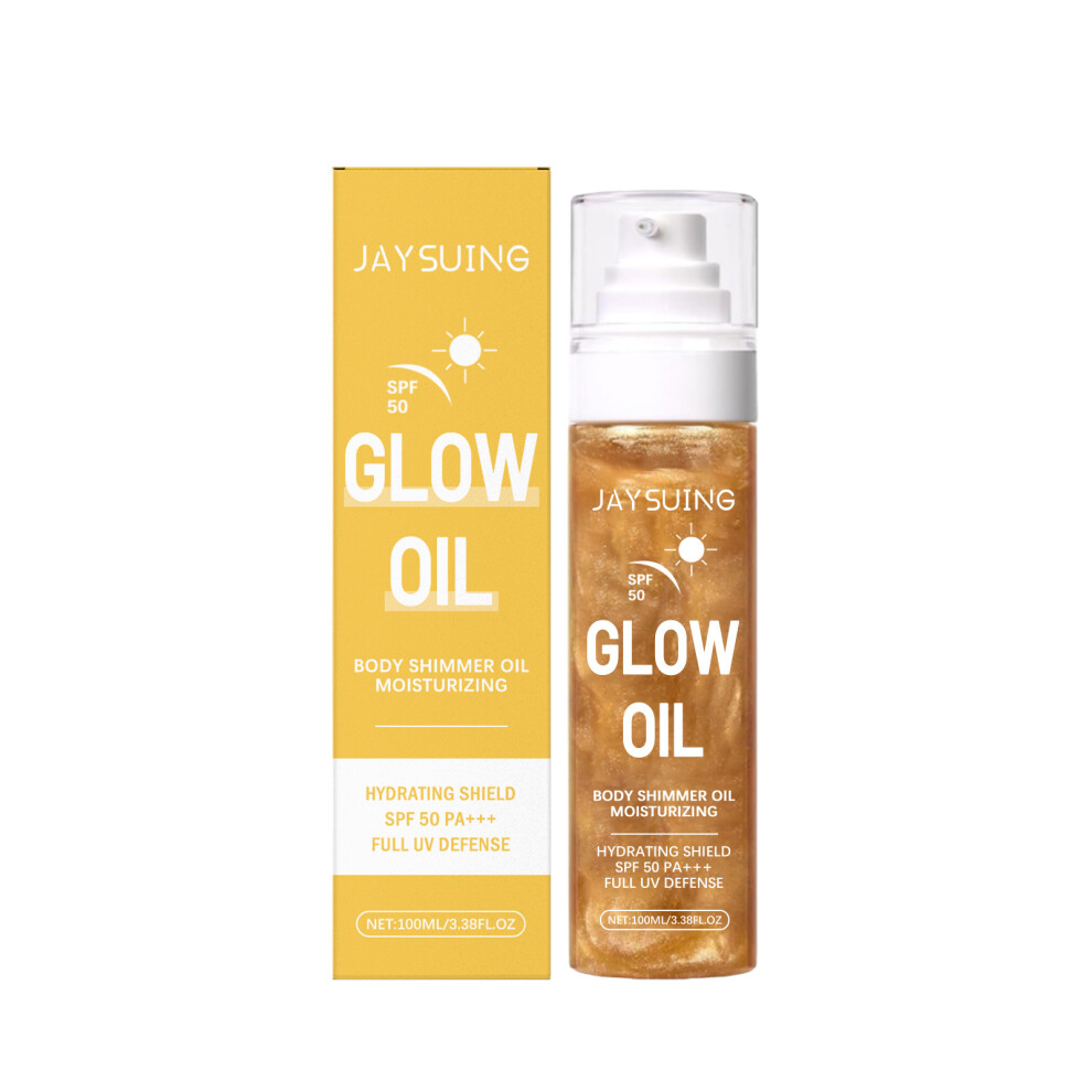 Light (100Ml) Jaysuing Glitter Protective Oil Summer Outdoor Protection, Refreshing, Non-Greasy, Moisturizing And Shiny